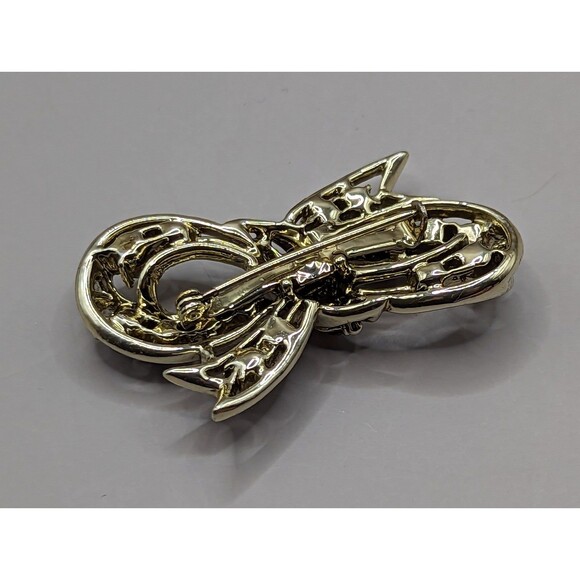 Vintage Bow Ribbon Brooch - Picture 3 of 3